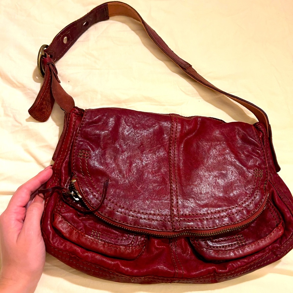 Lucky Brand red leather bag